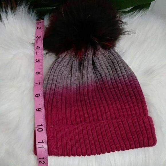 Zubii Hat beannie Hat Real Fur Pom Pom Ski Snow Snowboard - Picture 3 of 8